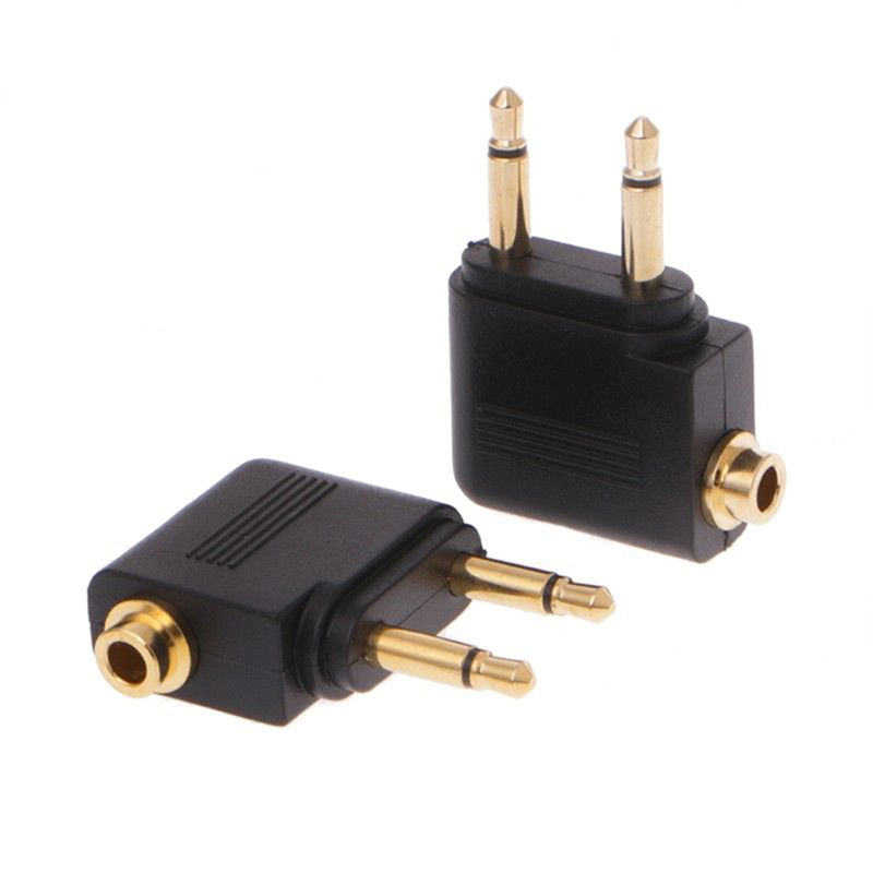 Earphone Splitter Jack - 1 st Goud vernikkeld Vliegtuig 3.5mm