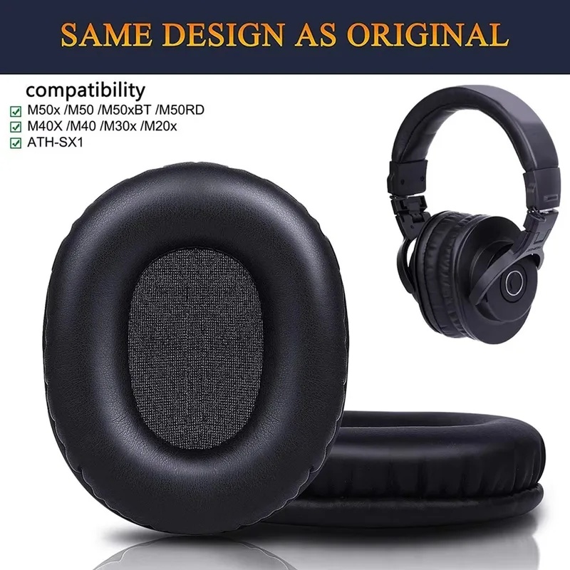 Audio Technica Headphone Ath-M20X - Vervangende oorkussens van spons, compatibel met