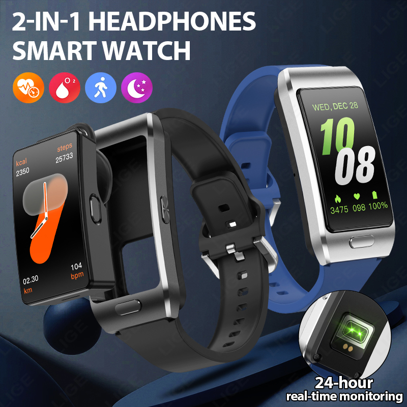 Wireless Earbuds Tws - LIGE Nieuwe Smartwatch Oordopjes TWS 2-in-1