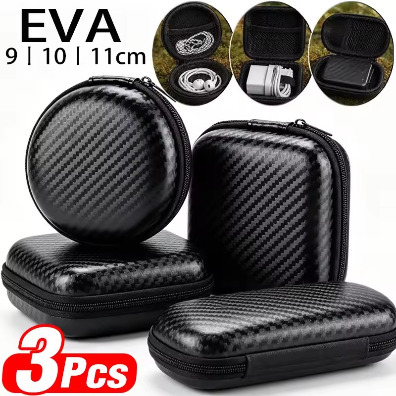 Headphone Case Hard - EVA harde schaal waterdichte kabel-oplader-organizer tas,