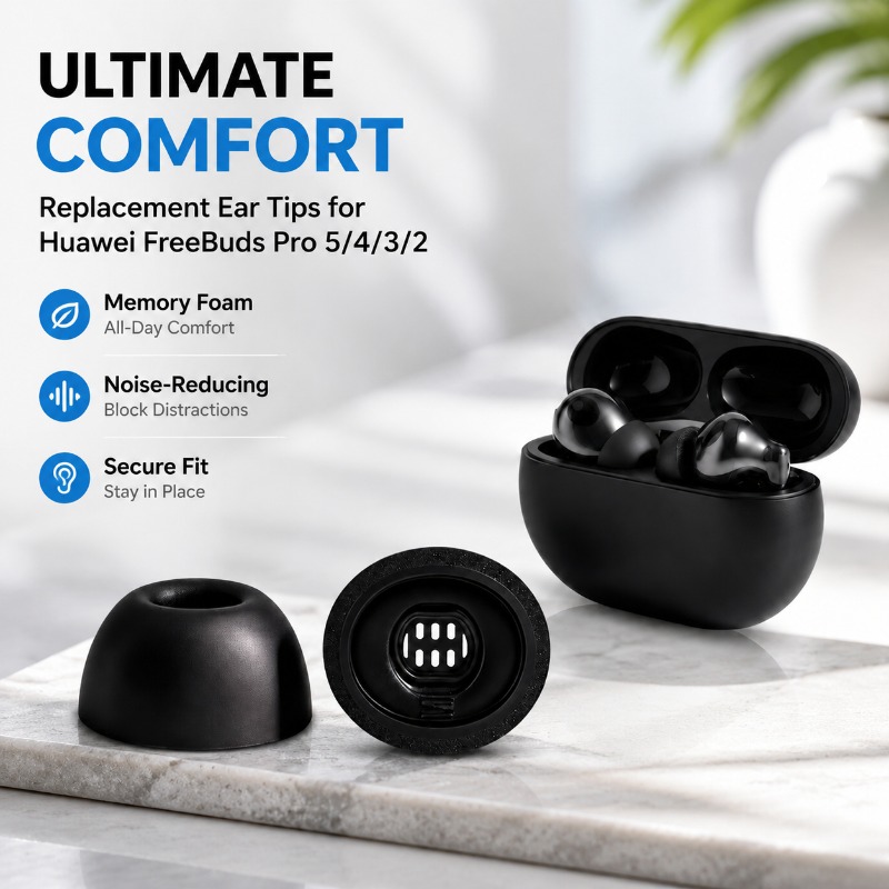 Earphone Foam Tip - Drielaagse Memory Foam Oordopjes Geluidsisolerende Oorkap