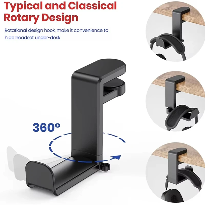 Geen-punch-tafelklemhaak hoofd - Headphone Stand Desk recensie en prijs
