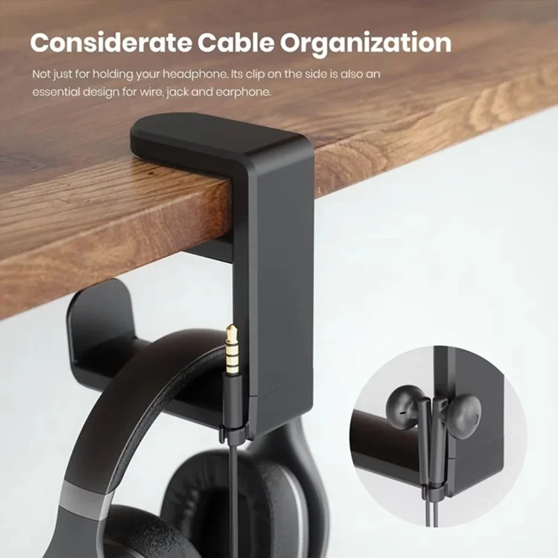 Geen-punch-tafelklemhaak hoofd - Headphone Stand Desk recensie en prijs