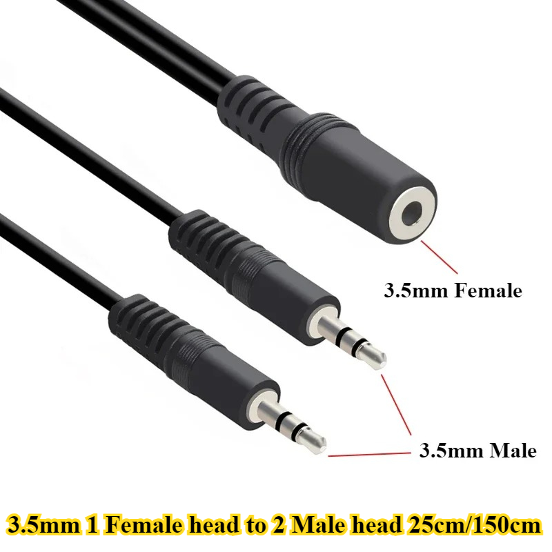 2/5 stks/partij 3.5mm 1 naar 2 - Earphone Splitter Jack recensie en prijs