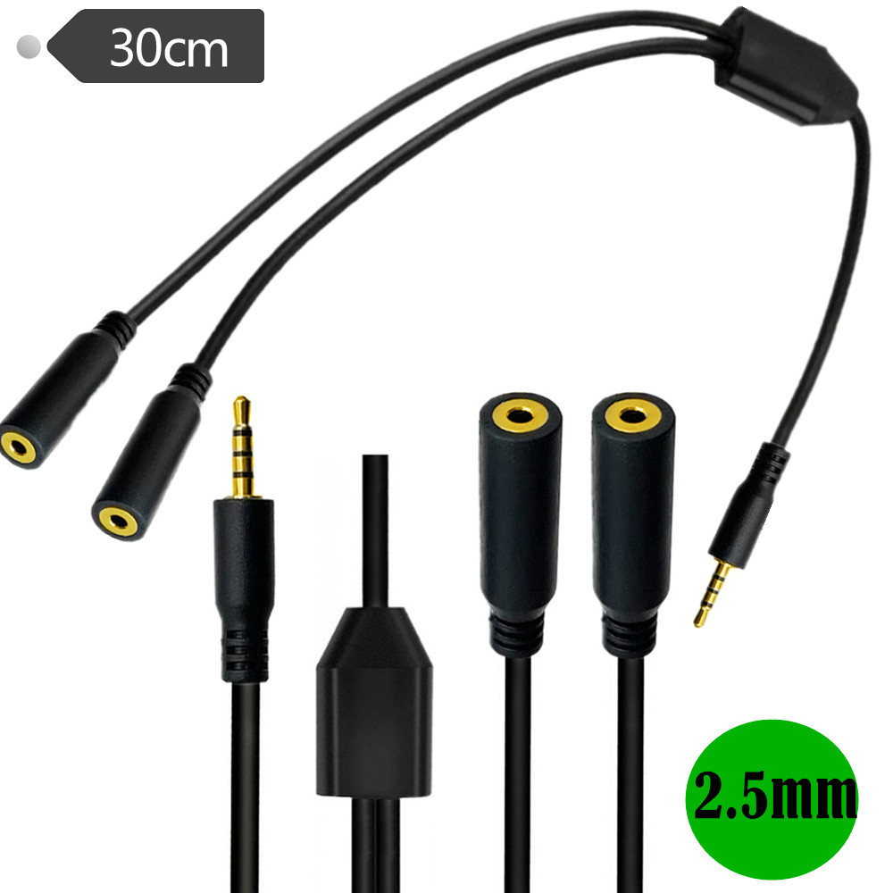 Vergulde 4-polige 2,5 mm manne - Audio Splitter Y recensie en prijs