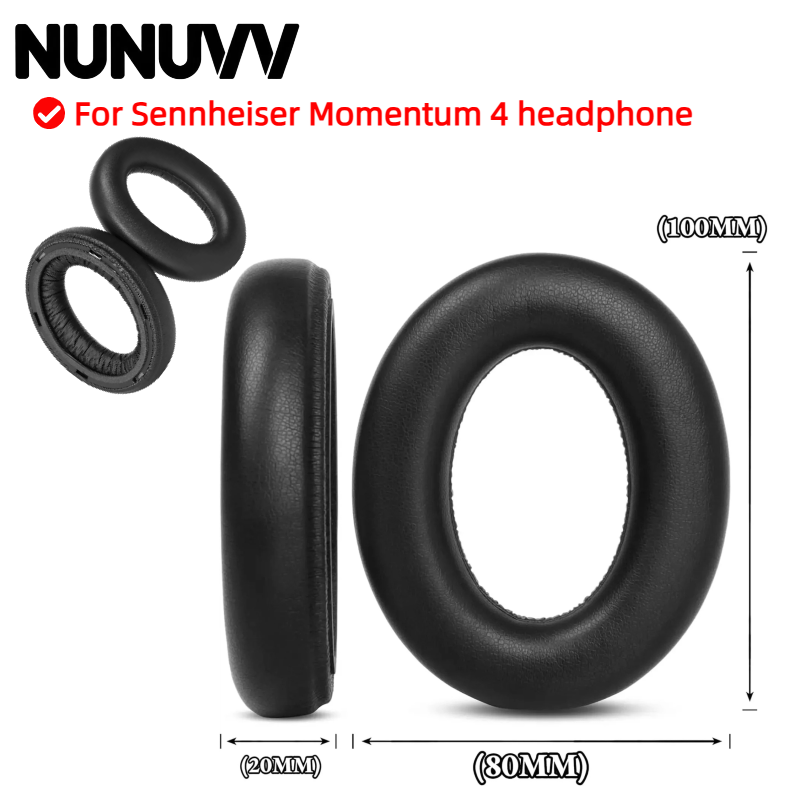 NUNUVV Oorkussens met plastic  - Sennheiser Headphone Momentum 4 recensie en prijs