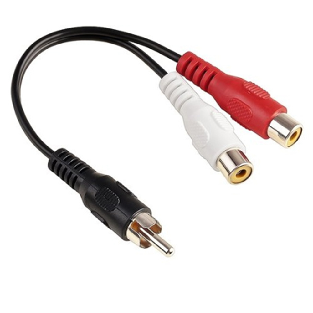 1 RCA mannelijke mono naar 2 R - Audio Splitter Y recensie en prijs