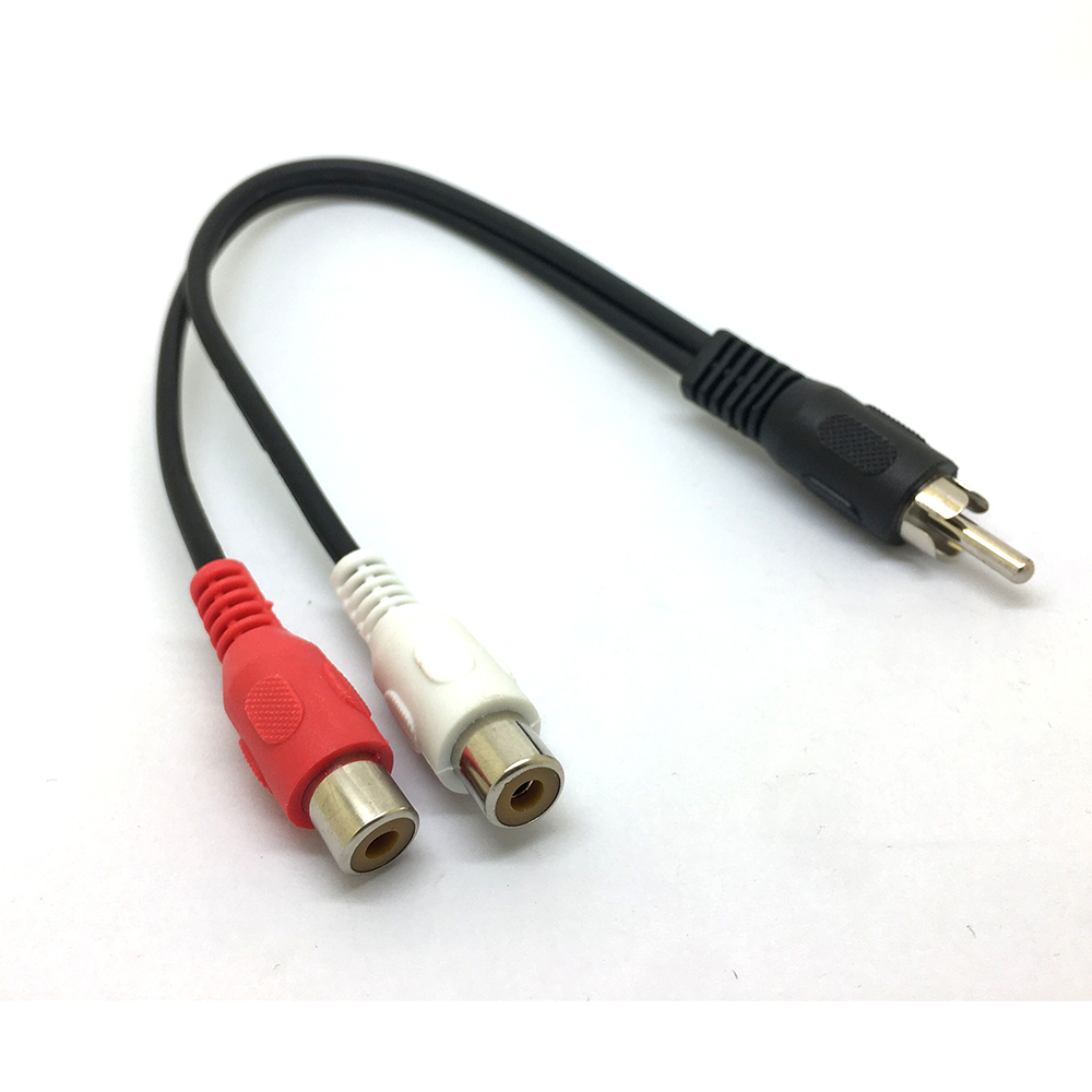 1 RCA mannelijke mono naar 2 R - Audio Splitter Y recensie en prijs