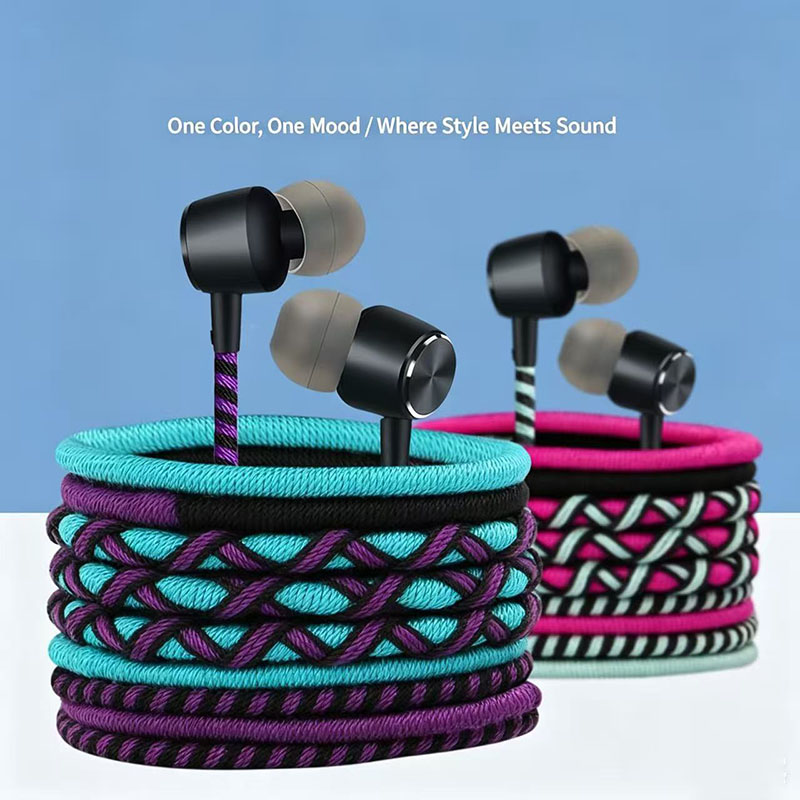 Gevlochten bedrade oortelefoon - Wired Earphone Mic recensie en prijs